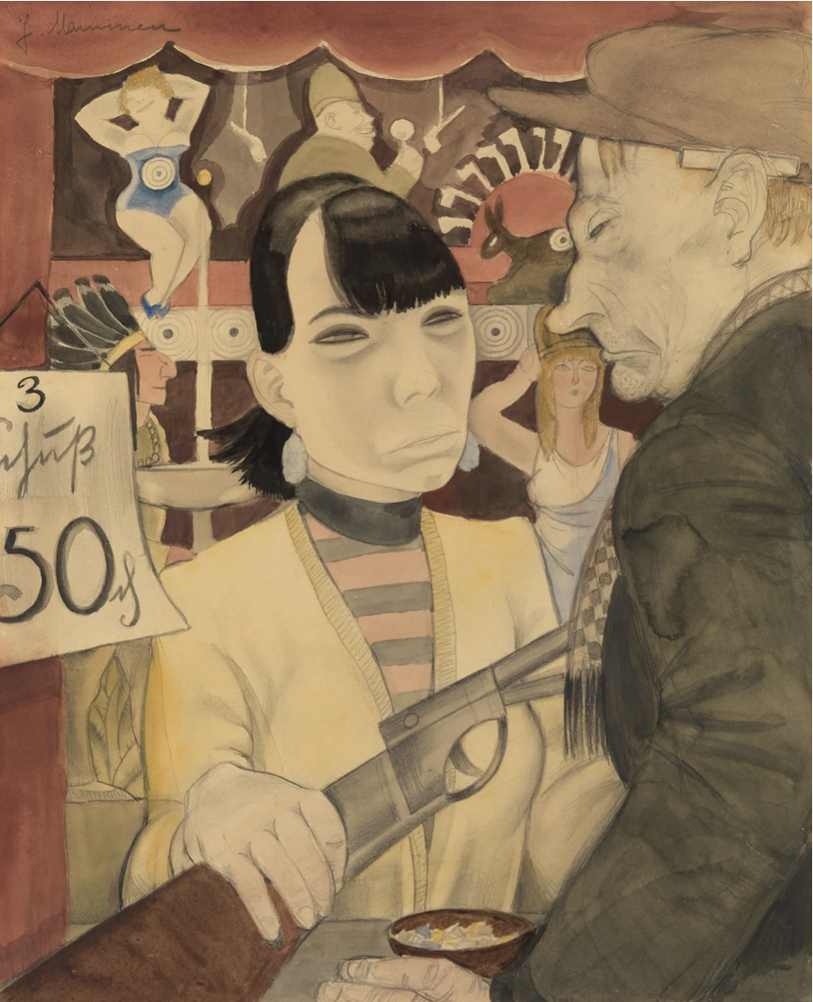 “At the Shooting Gallery”: Jeanne Mammen’s Paintings of Decadence and Desolation in 1920s Weimar Germany  