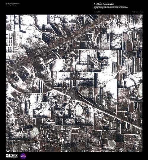 "Northern Kazakhstan" Credit: U.S. Geological Survey  Department of the Interior/USGS http://eros.usgs.gov/imagegallery/earth-art-2#29