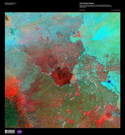 "The Syrian Desert" Credit: U.S. Geological Survey  Department of the Interior/USGS http://eros.usgs.gov/imagegallery/earth-art-2#37