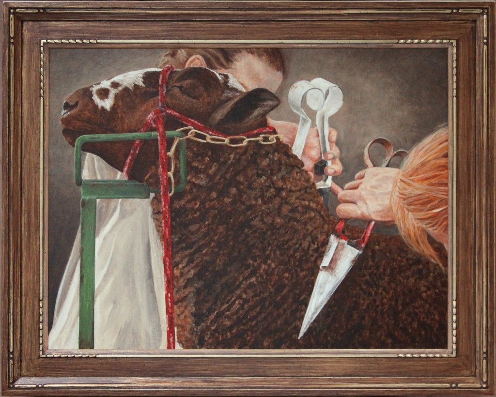 "Before the Shearers" 2005  24x32 oil on canvas