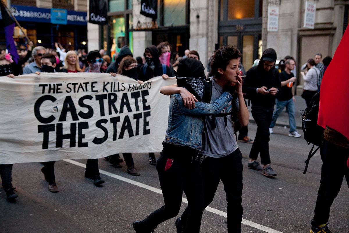 Untitled (May Day, Castrate The State), 2012